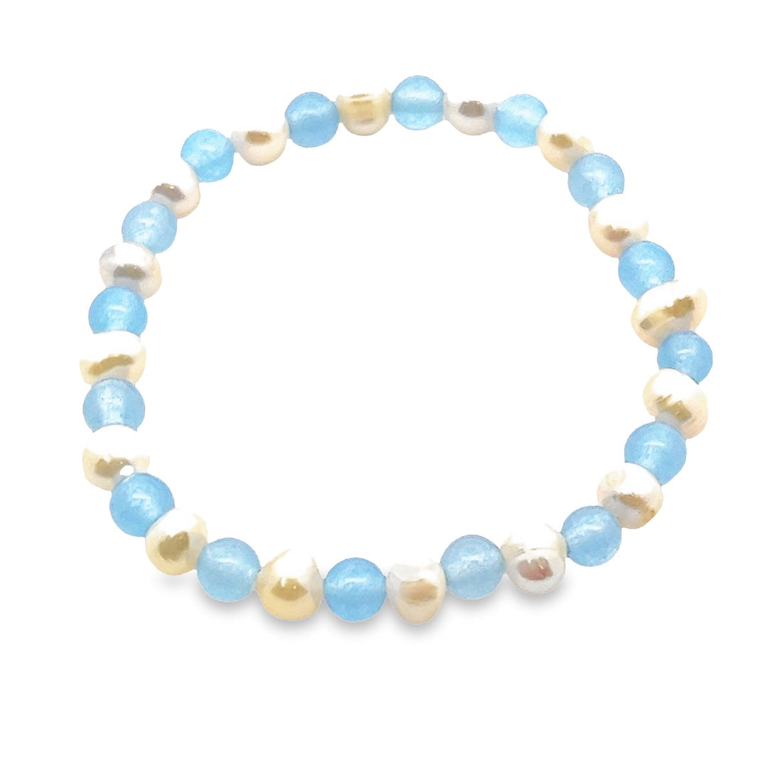 BRACELET PEARL STONE SKY BLUE 4MM