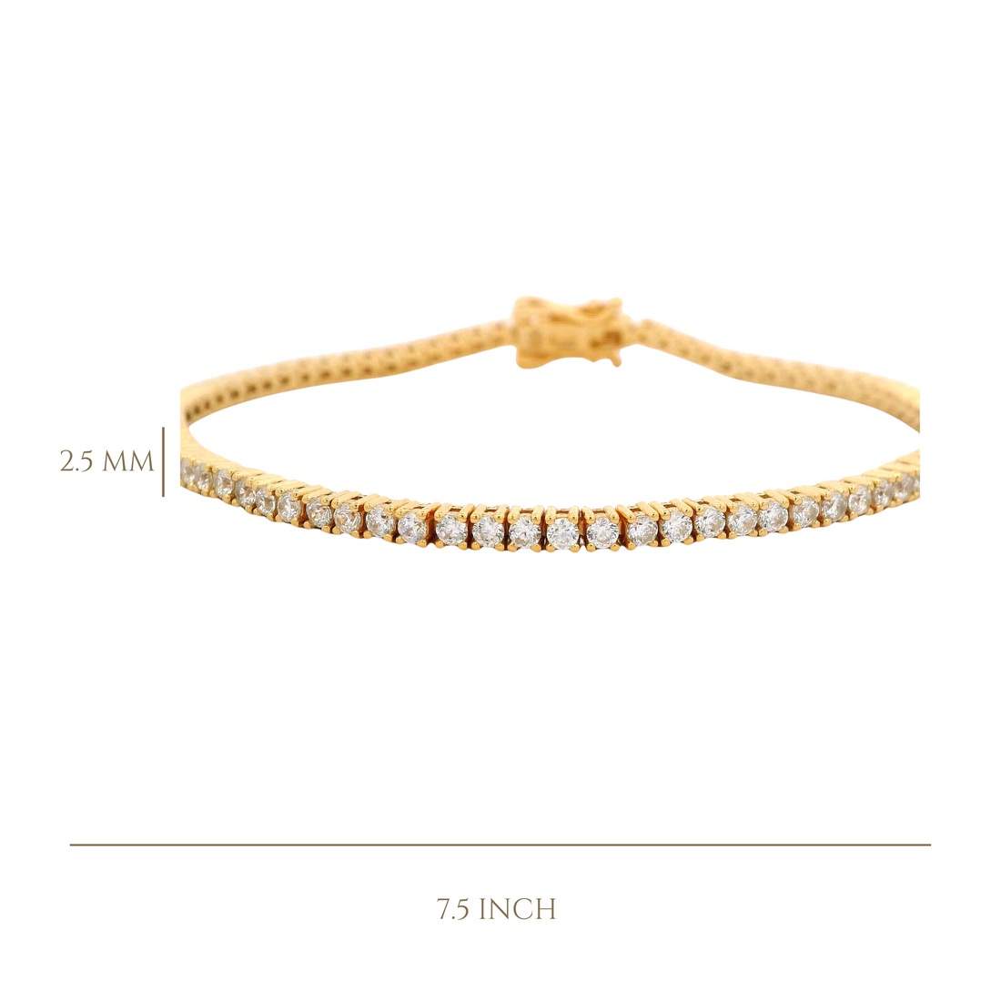 925YG TENNIS CZ BRACELET