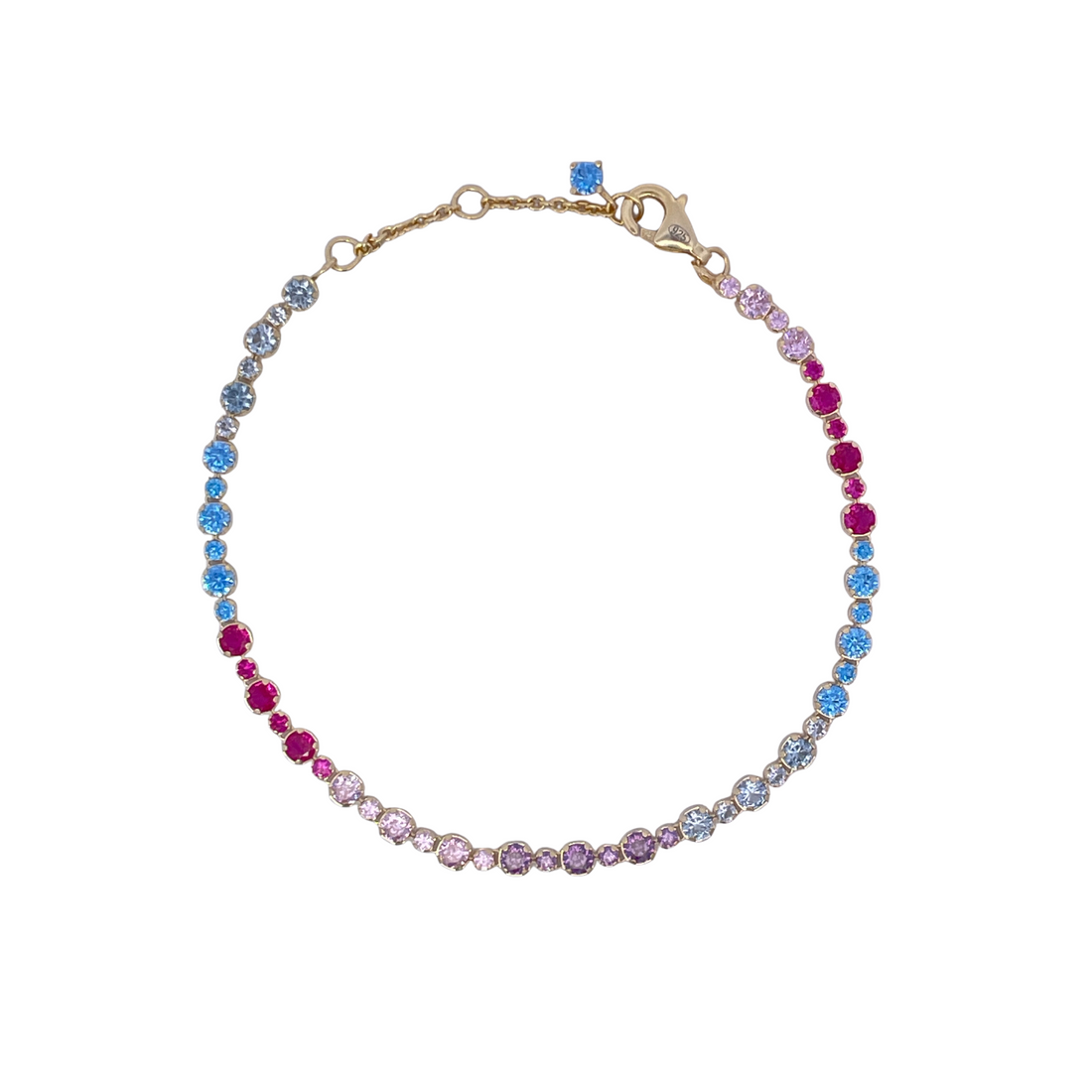 925YG TENNIS MULTICOLOR BRACELET