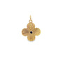 14KY TEXTURED CLOVER PENDANT BS0.04CT