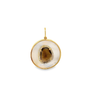 D0.14CT 14KY COIN BEZEL CENTER STONE CHARM MOP3.57CTQUA1.66CT