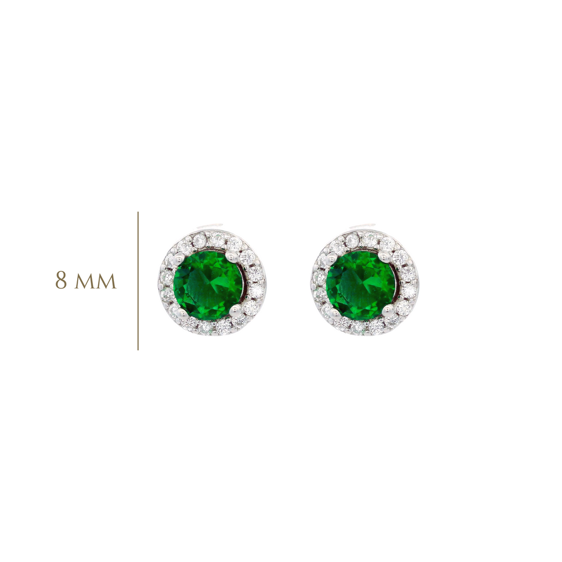 925SL HALO CENTER CZ EARRINGS