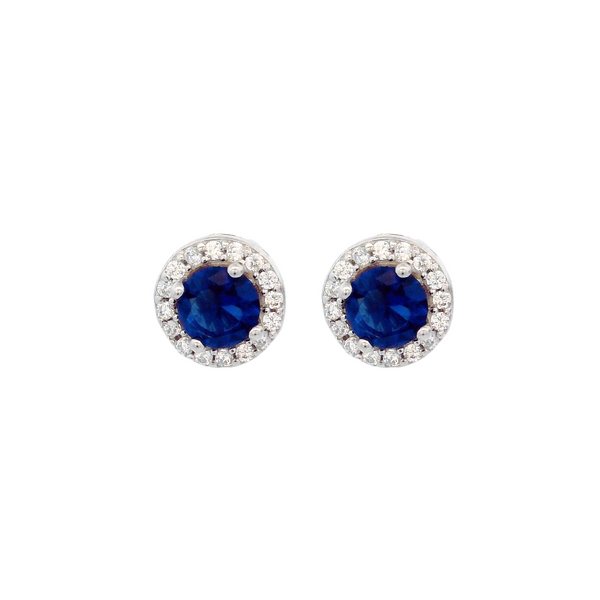 925SL HALO CENTER CZ EARRINGS