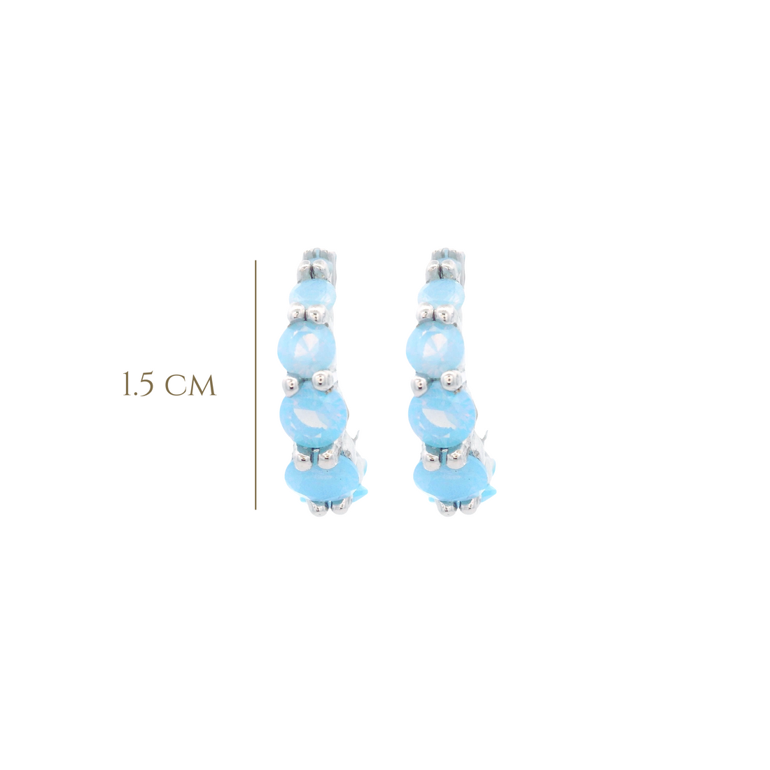 925SL INFINITY CZ SKY BLUE EARRINGS