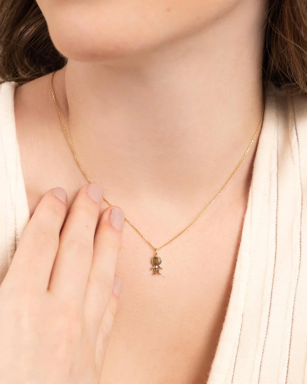 D0.03CT DIAMOND CHILD'S PENDANT IN 14K YELLOW GOLD