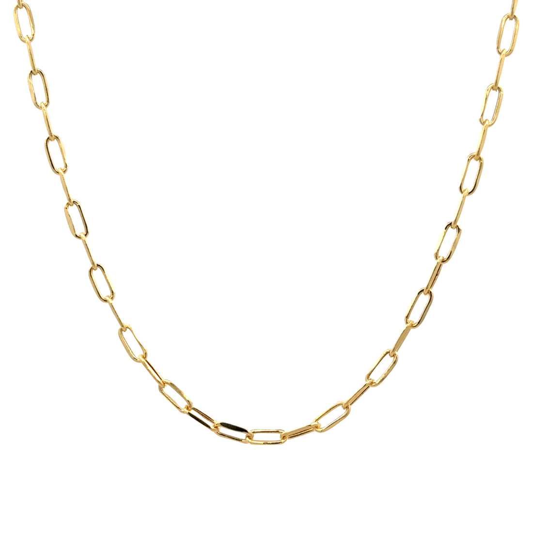 14KY SMALL PAPER CLIP 16 INCH CHAIN