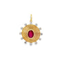 D0.29CT 14KY COIN TEXTURE AROUND BEZEL CHARM RU0.89CT