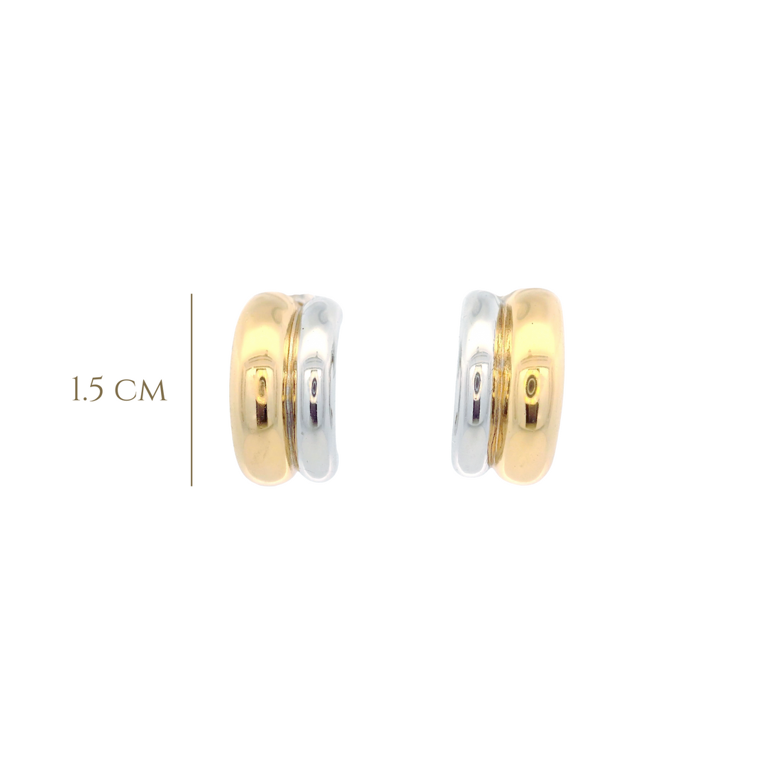 925SL DOUBLE ROW CHUNKY SMOOTH EARRINGS