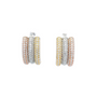 925SL TRIPLE ROW PAVE EARRINGS